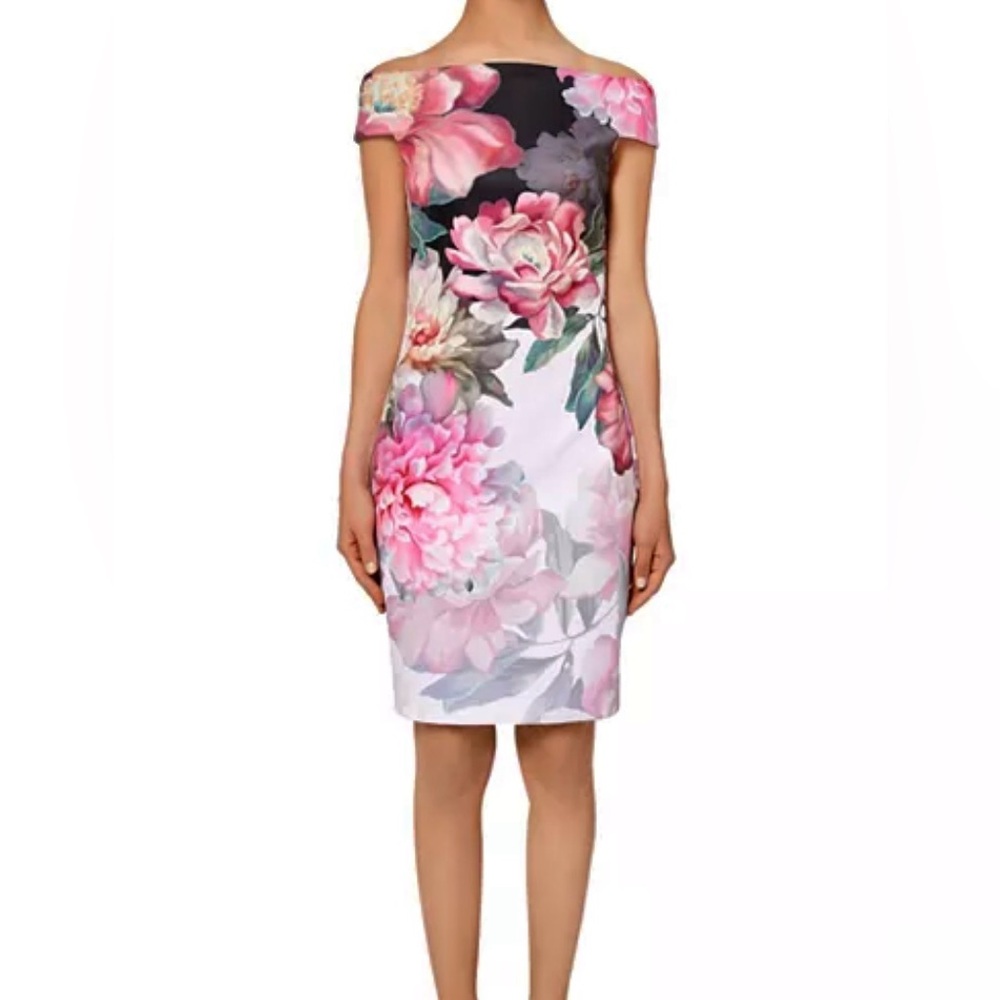Ted Baker Emly Painted Posie Floral Off-The-Shoulder dress 6